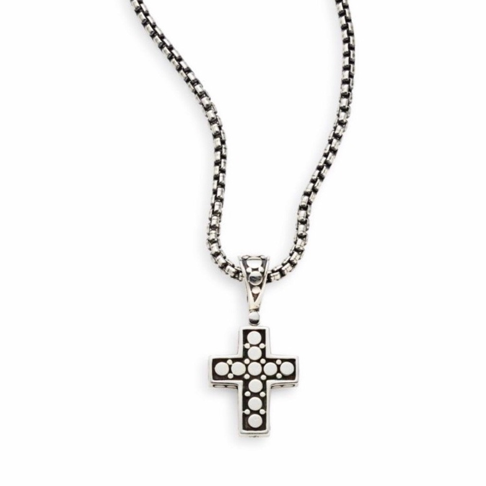John Hardy Dot Sterling Silver Cross Necklace